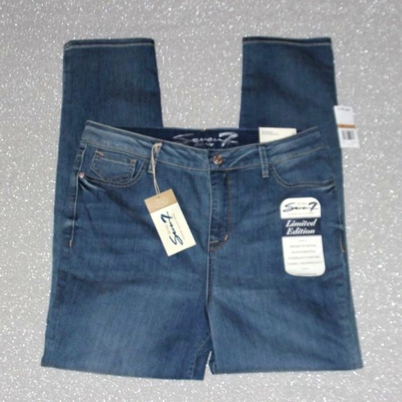 NWT Seven Limited Edition High Rise Slim Straight Leg Jeans - Picture 12 of 15